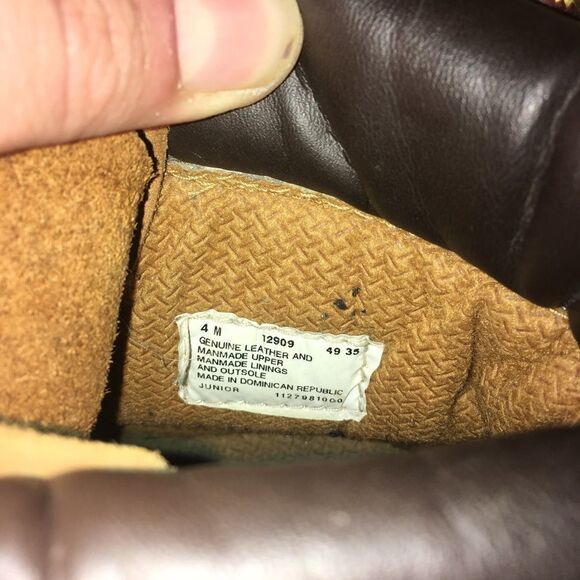 Timberland leather lace up kids 4M streetwear boots - Picture 3 of 5